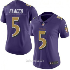 Joe Flacco Baltimore Ravens Womens Limited Color Rush Purple Jersey Bestplayer
